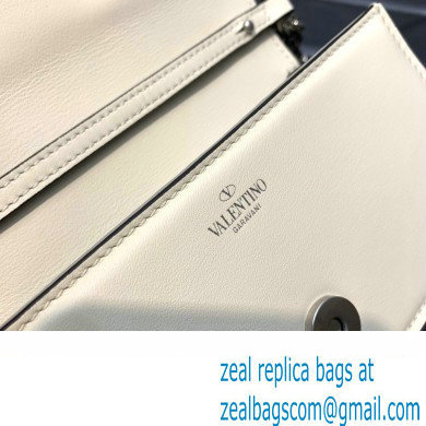 Valentino VLogo Signature Loco Small Shoulder Bag With Jewel Logo white