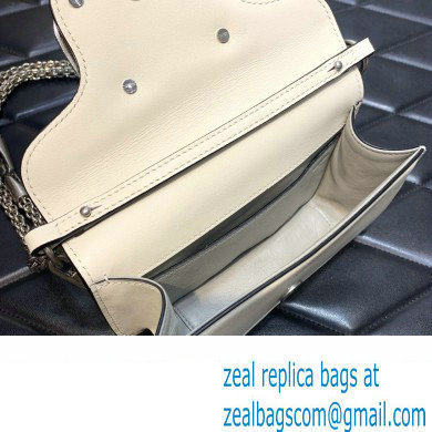 Valentino VLogo Signature Loco Small Shoulder Bag With Jewel Logo white - Click Image to Close