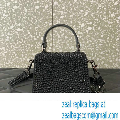 Valentino VSLING micro handbag Black WITH SPARKLING EMBROIDERY 2023