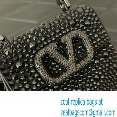 Valentino VSLING micro handbag Black WITH SPARKLING EMBROIDERY 2023