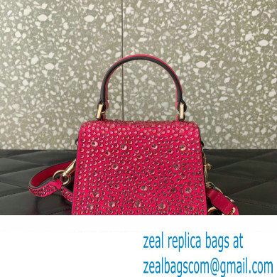 Valentino VSLING micro handbag Fuchsia WITH SPARKLING EMBROIDERY 2023 - Click Image to Close