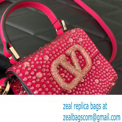 Valentino VSLING micro handbag Fuchsia WITH SPARKLING EMBROIDERY 2023