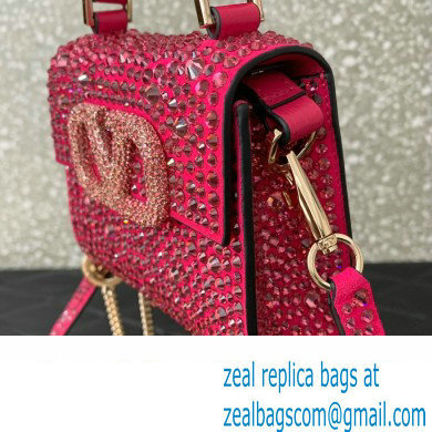 Valentino VSLING micro handbag Fuchsia WITH SPARKLING EMBROIDERY 2023