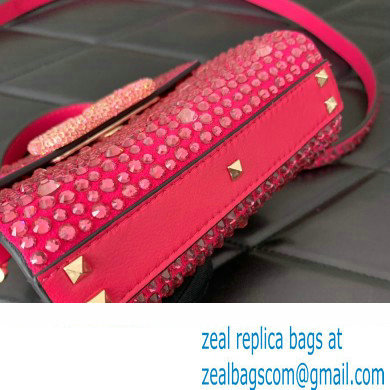 Valentino VSLING micro handbag Fuchsia WITH SPARKLING EMBROIDERY 2023 - Click Image to Close