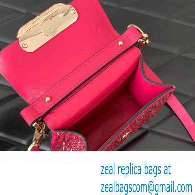 Valentino VSLING micro handbag Fuchsia WITH SPARKLING EMBROIDERY 2023