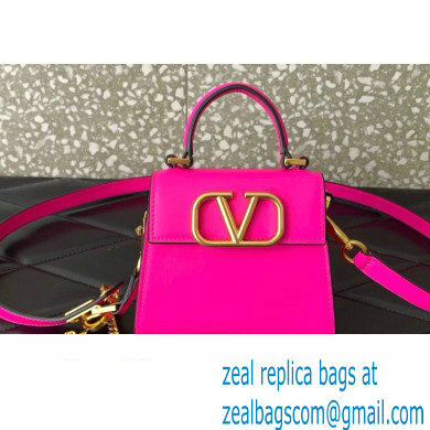 Valentino VSLING micro handbag in Calfskin Fuchsia 2023 - Click Image to Close