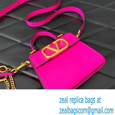 Valentino VSLING micro handbag in Calfskin Fuchsia 2023