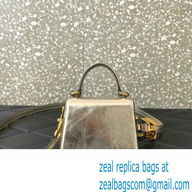 Valentino VSLING micro handbag in Calfskin Metallic Gold 2023 - Click Image to Close