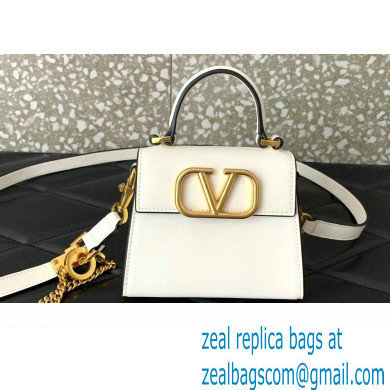 Valentino VSLING micro handbag in Calfskin White 2023