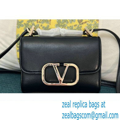 Valentino Vlogo Leather Shoulder Bag 2051 Black 2023