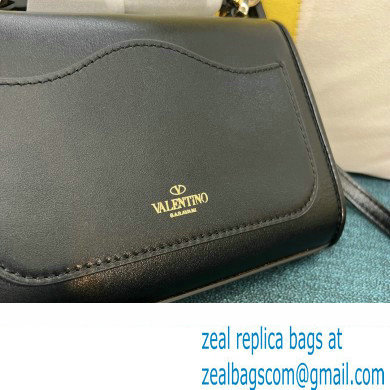 Valentino Vlogo Leather Shoulder Bag 2051 Black 2023