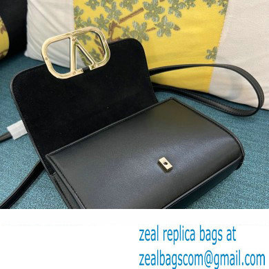 Valentino Vlogo Leather Shoulder Bag 2051 Black 2023