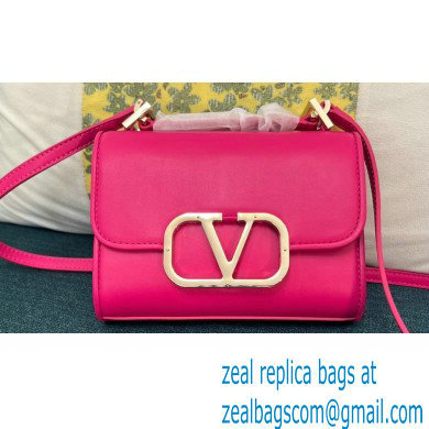 Valentino Vlogo Leather Shoulder Bag 2051 Fuchsia 2023 - Click Image to Close