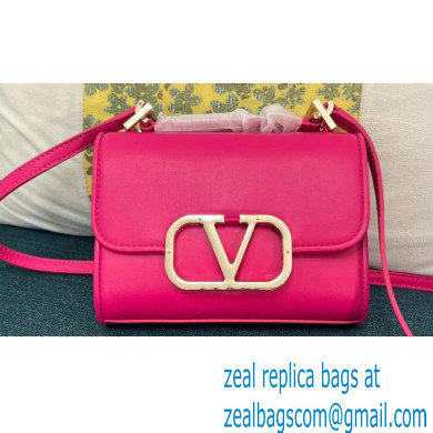 Valentino Vlogo Leather Shoulder Bag 2051 Fuchsia 2023