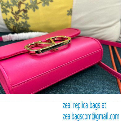 Valentino Vlogo Leather Shoulder Bag 2051 Fuchsia 2023