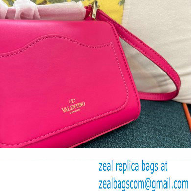 Valentino Vlogo Leather Shoulder Bag 2051 Fuchsia 2023