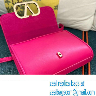 Valentino Vlogo Leather Shoulder Bag 2051 Fuchsia 2023 - Click Image to Close