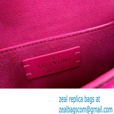 Valentino Vlogo Leather Shoulder Bag 2051 Fuchsia 2023 - Click Image to Close