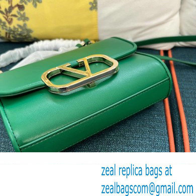 Valentino Vlogo Leather Shoulder Bag 2051 Green 2023 - Click Image to Close