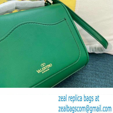 Valentino Vlogo Leather Shoulder Bag 2051 Green 2023