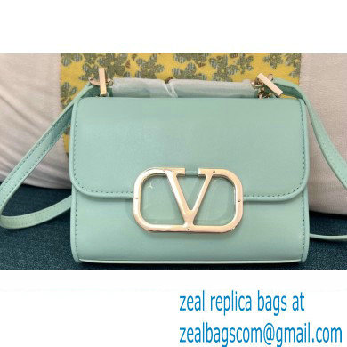 Valentino Vlogo Leather Shoulder Bag 2051 Light Green 2023 - Click Image to Close