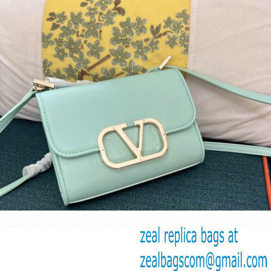 Valentino Vlogo Leather Shoulder Bag 2051 Light Green 2023