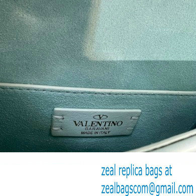 Valentino Vlogo Leather Shoulder Bag 2051 Light Green 2023