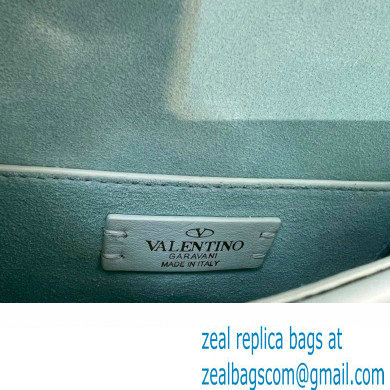 Valentino Vlogo Leather Shoulder Bag 2051 Light Green 2023 - Click Image to Close