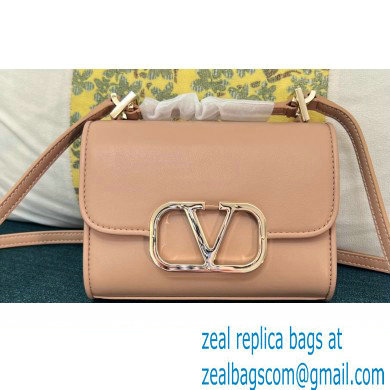 Valentino Vlogo Leather Shoulder Bag 2051 Nude 2023 - Click Image to Close