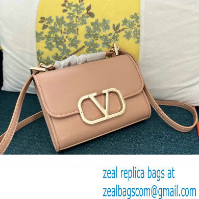 Valentino Vlogo Leather Shoulder Bag 2051 Nude 2023 - Click Image to Close