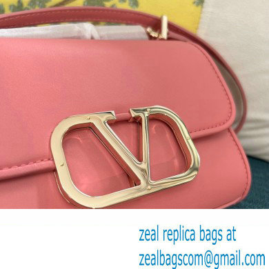 Valentino Vlogo Leather Shoulder Bag 2051 Pink 2023