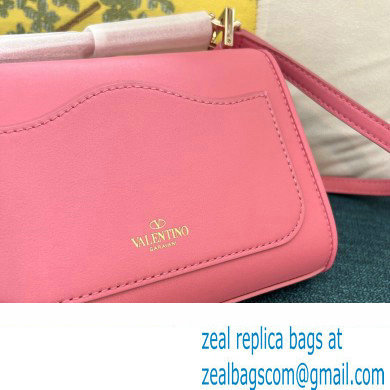 Valentino Vlogo Leather Shoulder Bag 2051 Pink 2023 - Click Image to Close