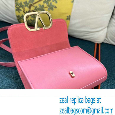 Valentino Vlogo Leather Shoulder Bag 2051 Pink 2023 - Click Image to Close