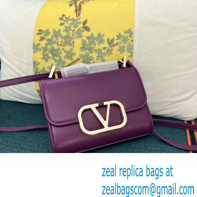 Valentino Vlogo Leather Shoulder Bag 2051 Purple 2023