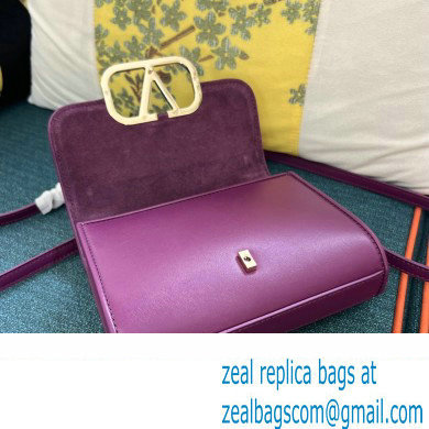 Valentino Vlogo Leather Shoulder Bag 2051 Purple 2023