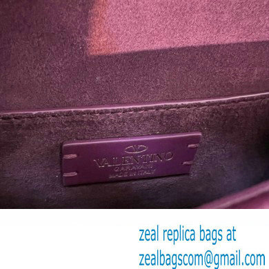 Valentino Vlogo Leather Shoulder Bag 2051 Purple 2023 - Click Image to Close