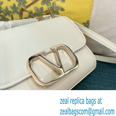 Valentino Vlogo Leather Shoulder Bag 2051 White 2023
