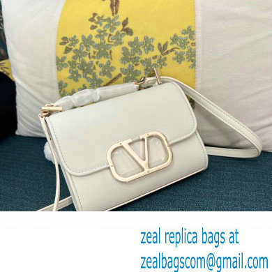 Valentino Vlogo Leather Shoulder Bag 2051 White 2023 - Click Image to Close