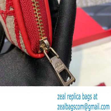 Valentino Zipper Wallet in Toile Iconographe Red 2023