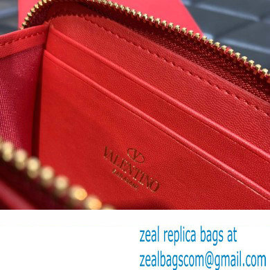 Valentino Zipper Wallet in Toile Iconographe Red 2023