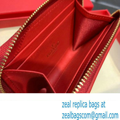 Valentino Zipper Wallet in Toile Iconographe Red 2023