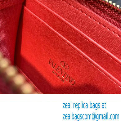 Valentino Zipper Wallet in Toile Iconographe Red 2023