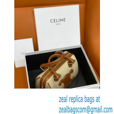 celine SMALL BOSTON CUIR TRIOMPHE in Smooth Calfskin/canvas Tan 2023 - Click Image to Close