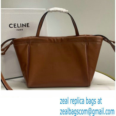 celine SMALL CABAS DRAWSTRING CUIR TRIOMPHE in Smooth Calfskin Tan 2023