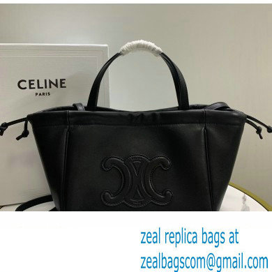 celine SMALL CABAS DRAWSTRING CUIR TRIOMPHE in Smooth Calfskin black 2023 - Click Image to Close