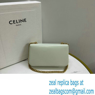 celine Shoulder Bag Triomphe in shiny calfskin jade 2023