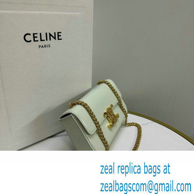 celine Shoulder Bag Triomphe in shiny calfskin jade 2023 - Click Image to Close