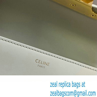 celine Shoulder Bag Triomphe in shiny calfskin jade 2023 - Click Image to Close