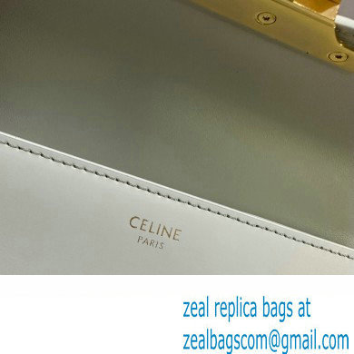 celine Shoulder Bag Triomphe in shiny calfskin jade 2023