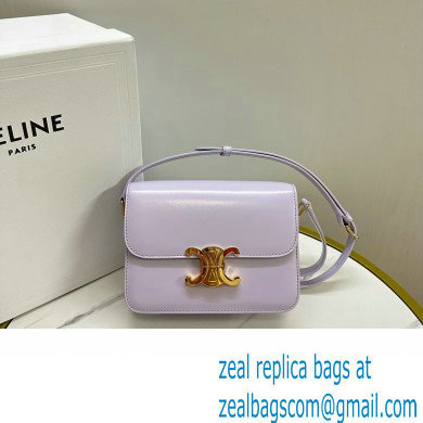 celine Teen Triomphe Bag in SHINY CALFSKIN Light Lavender 2023 - Click Image to Close